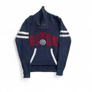 The Tradition Brand Bisons Shawl Neck Sweater Men's Size Small Preppy College